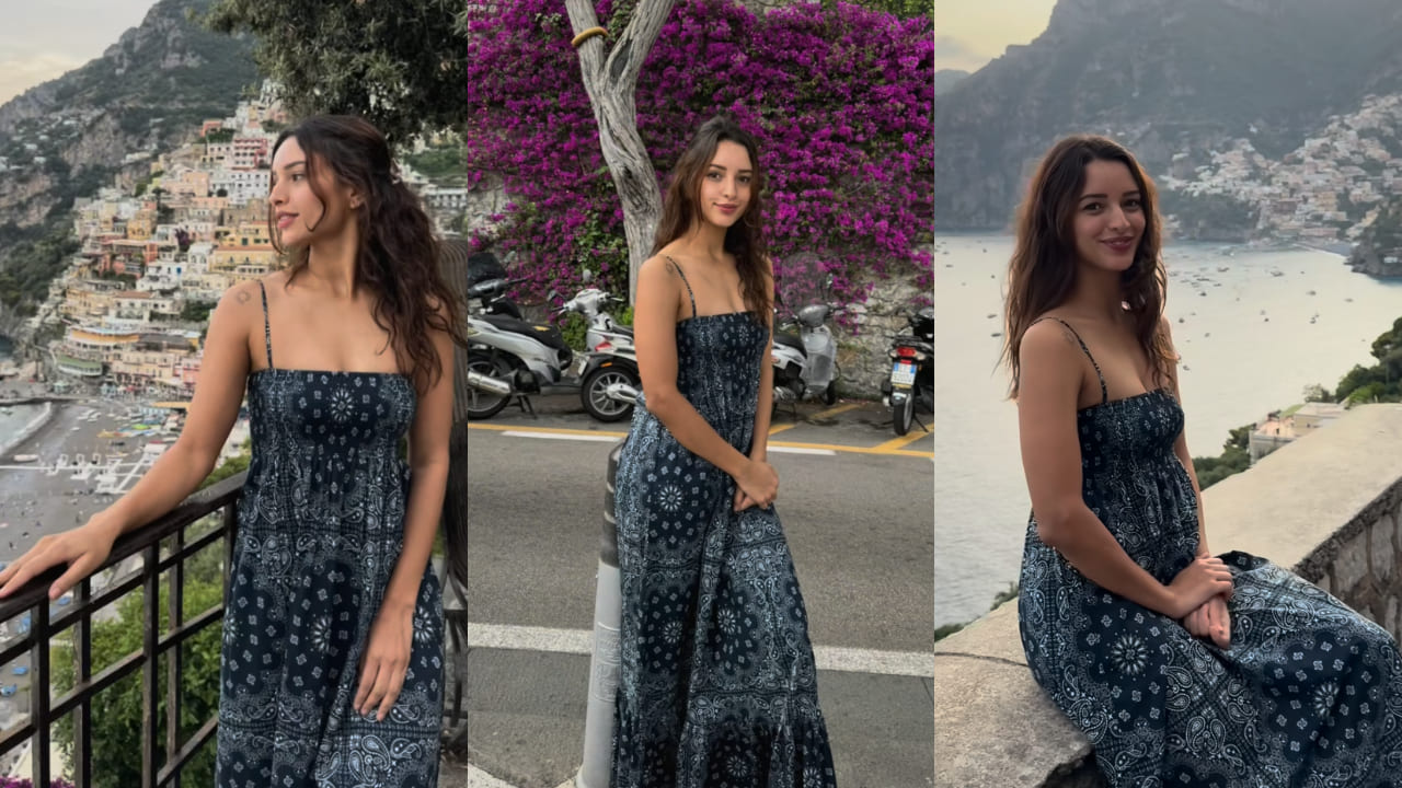 Triptii Dimri in blue maxi dress 