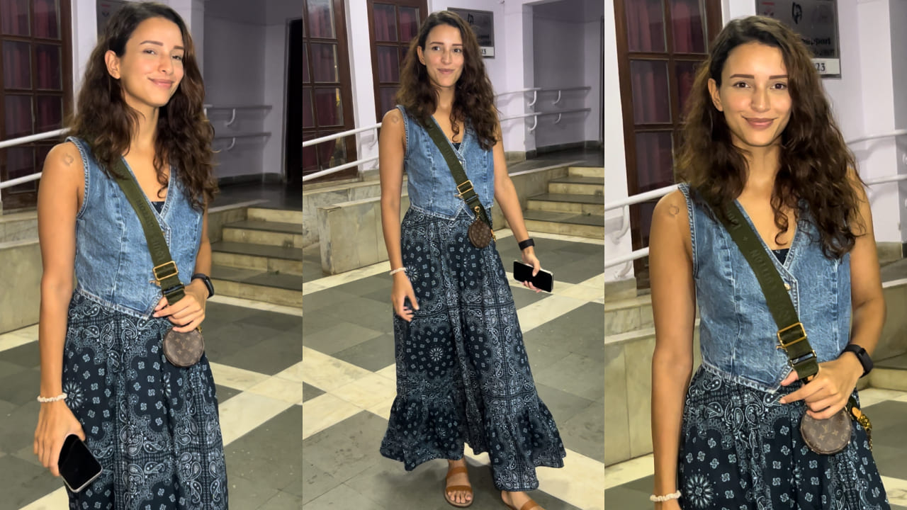 Triptii Dimri in blue maxi dress 