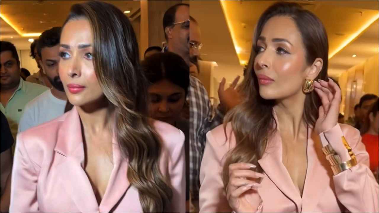 Malaika Arora embraces formal finesse with unexpected twist in fabulous pink pantsuit (PC: Viral Bhayani)