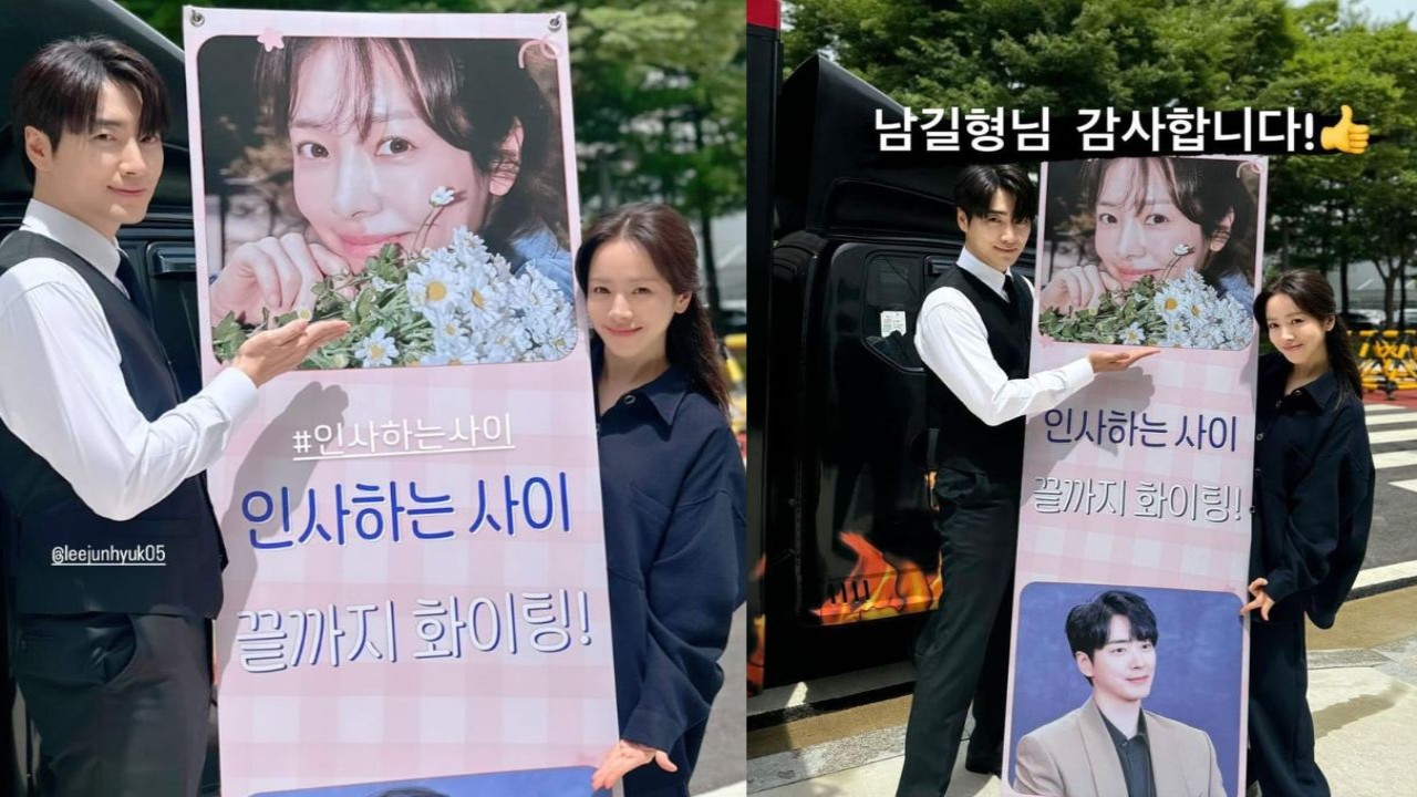 Kim Nam Gil sends coffee truck to support Han Ji Min and Lee Joon Hyuk on romance drama Acquaintances set