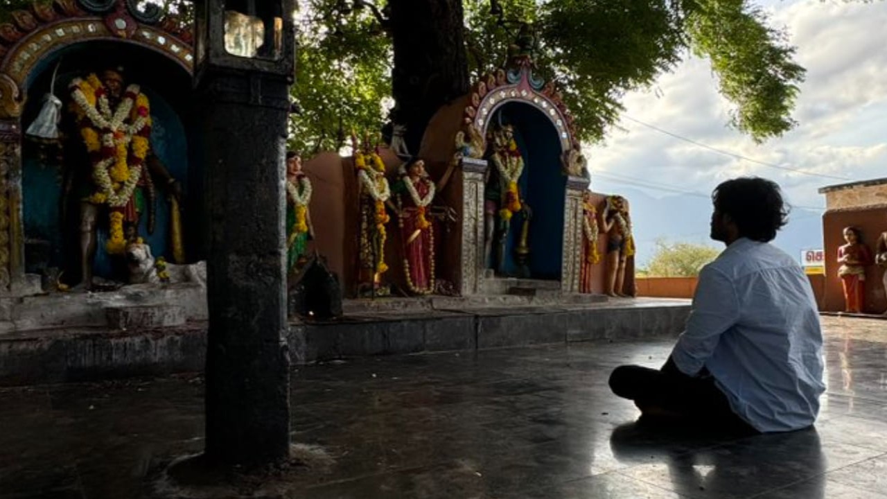 Dhanush offers prayers at his ancestral temple in Theni district ahead of Raayan release, shares PHOTO