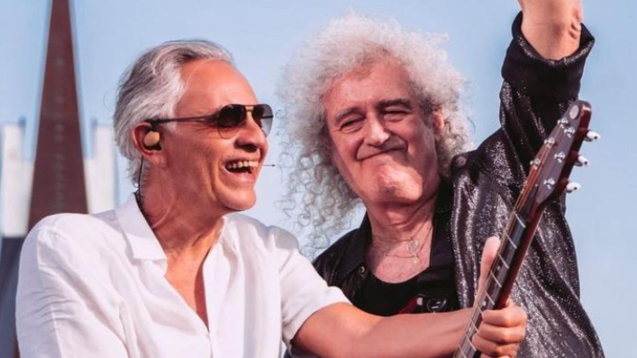 Andrea Bocelli and Brian May (CC: Instagram)