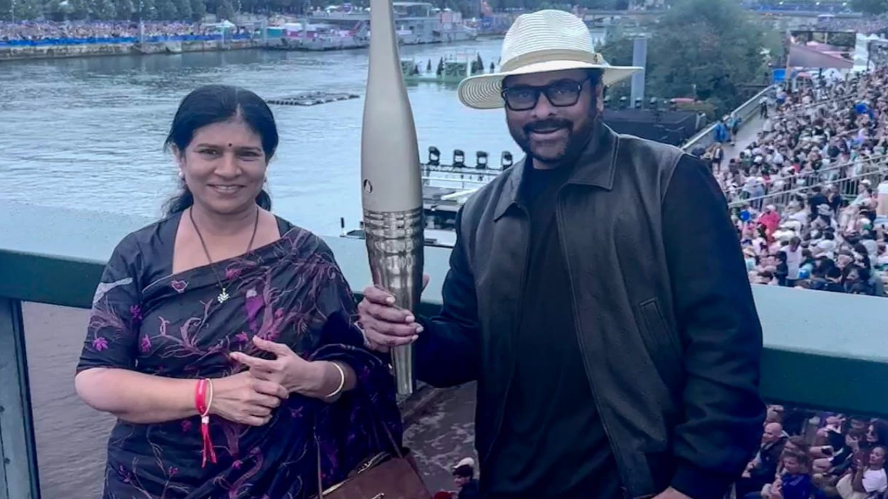 PIC: Chiranjeevi & Surekha Konidela share a ‘delightful moment’ at Paris Olympics 2024