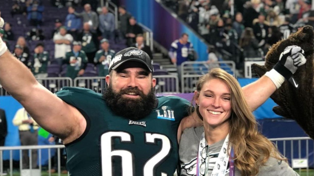 Jason Kelce and Kylie Kelce