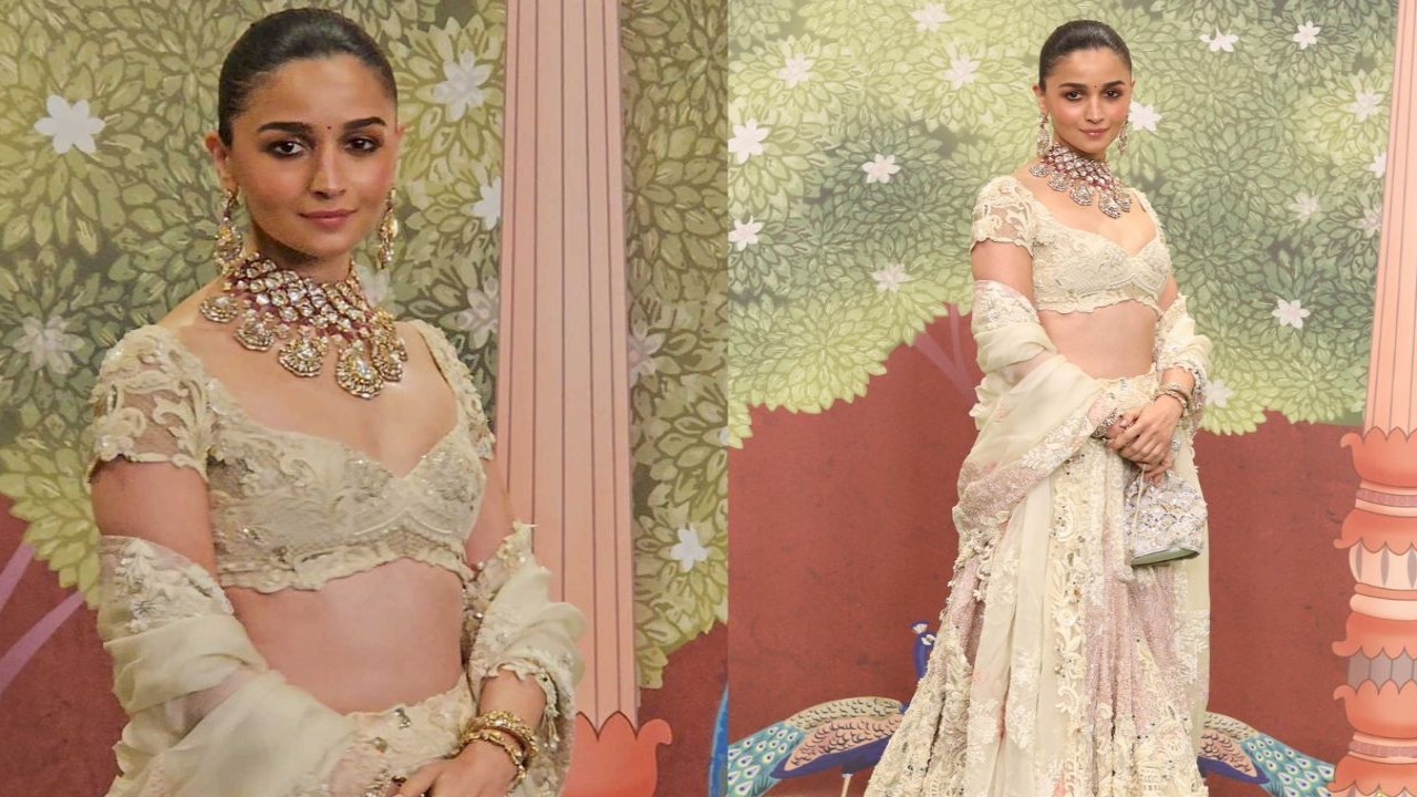 Alia Bhatt spills class in Anamika Khanna lehenga