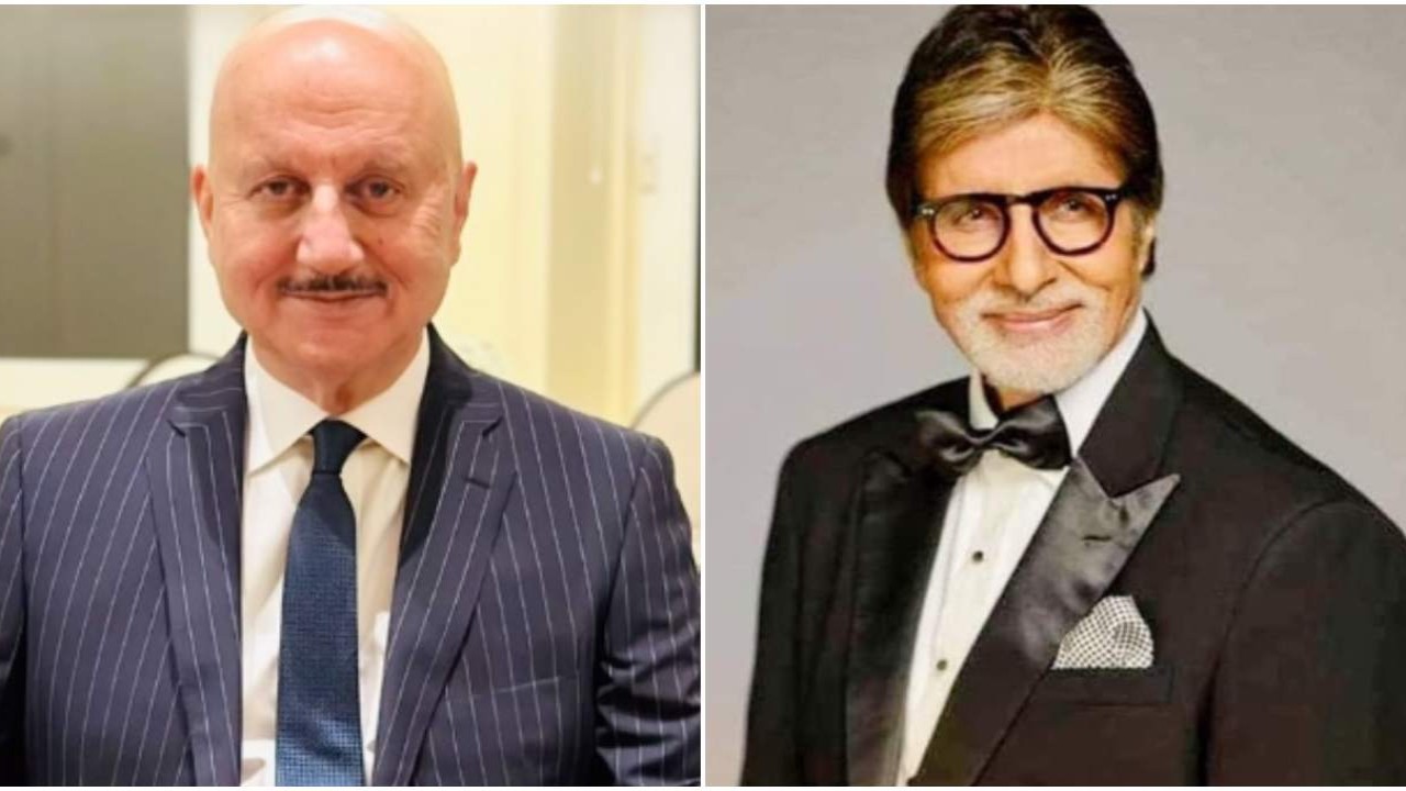 Anupam Kher and Amitabh Bachchan