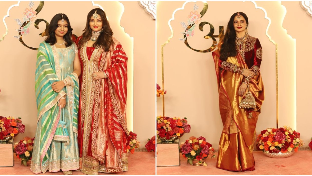 Anant-Radhika Wedding: Aishwarya makes an entry with Aaradhya, duo greets Rekha; WATCH