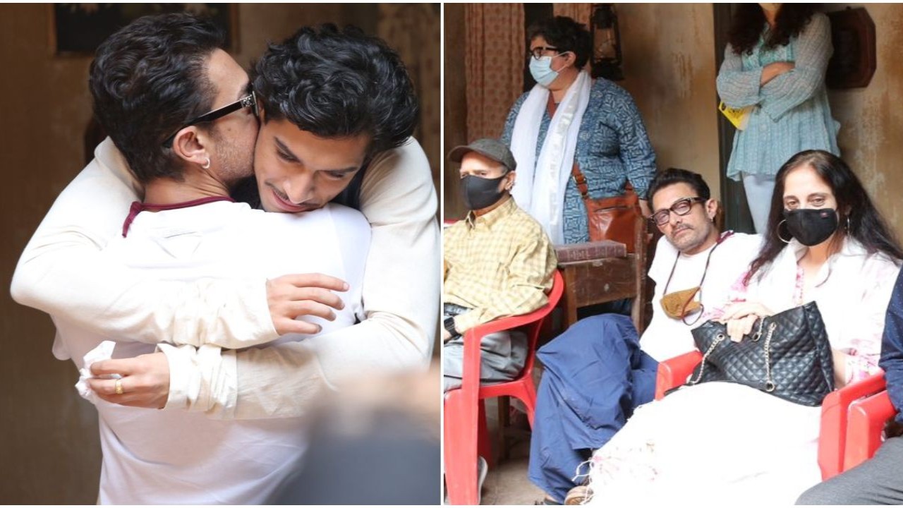 Maharaj: When Aamir visited son Junaid Khan on first day of shoot; see UNSEEN pics