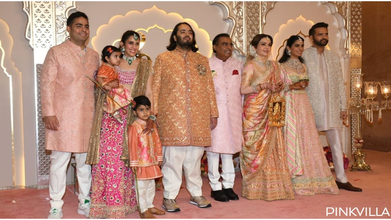 Anant Ambani-Radhika Merchant Wedding: Groom-to-be reaches venue; happily poses with Mukesh Ambani-Nita Ambani, Akash-Shloka, Isha-Anand