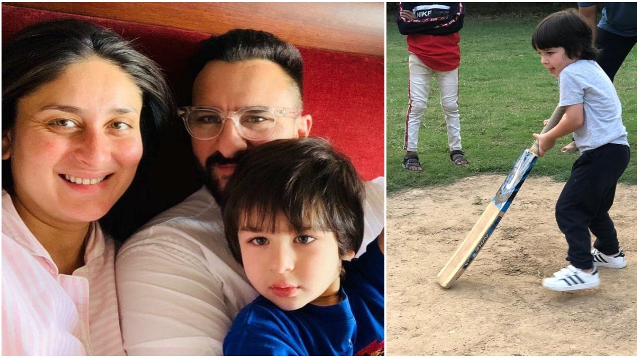 Bebo’s son Taimur learns to play cricket at Lord’s; Saif tells him about family history