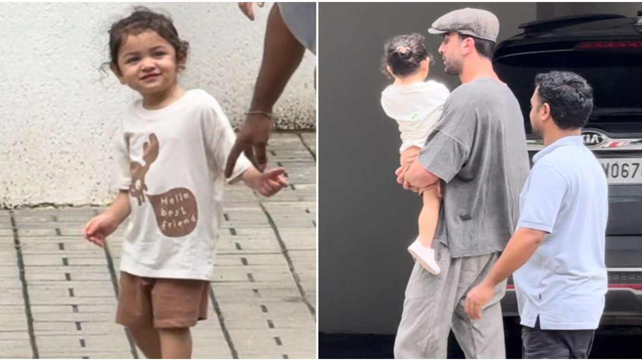 WATCH: Ranbir Kapoor takes a morning stroll with daughter Raha near their house; fans gush over munchkin’s smiling face