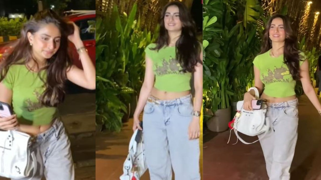 Palak Tiwari channels her inner GenZ in her green crop top and boyfriend jeans; WATCH