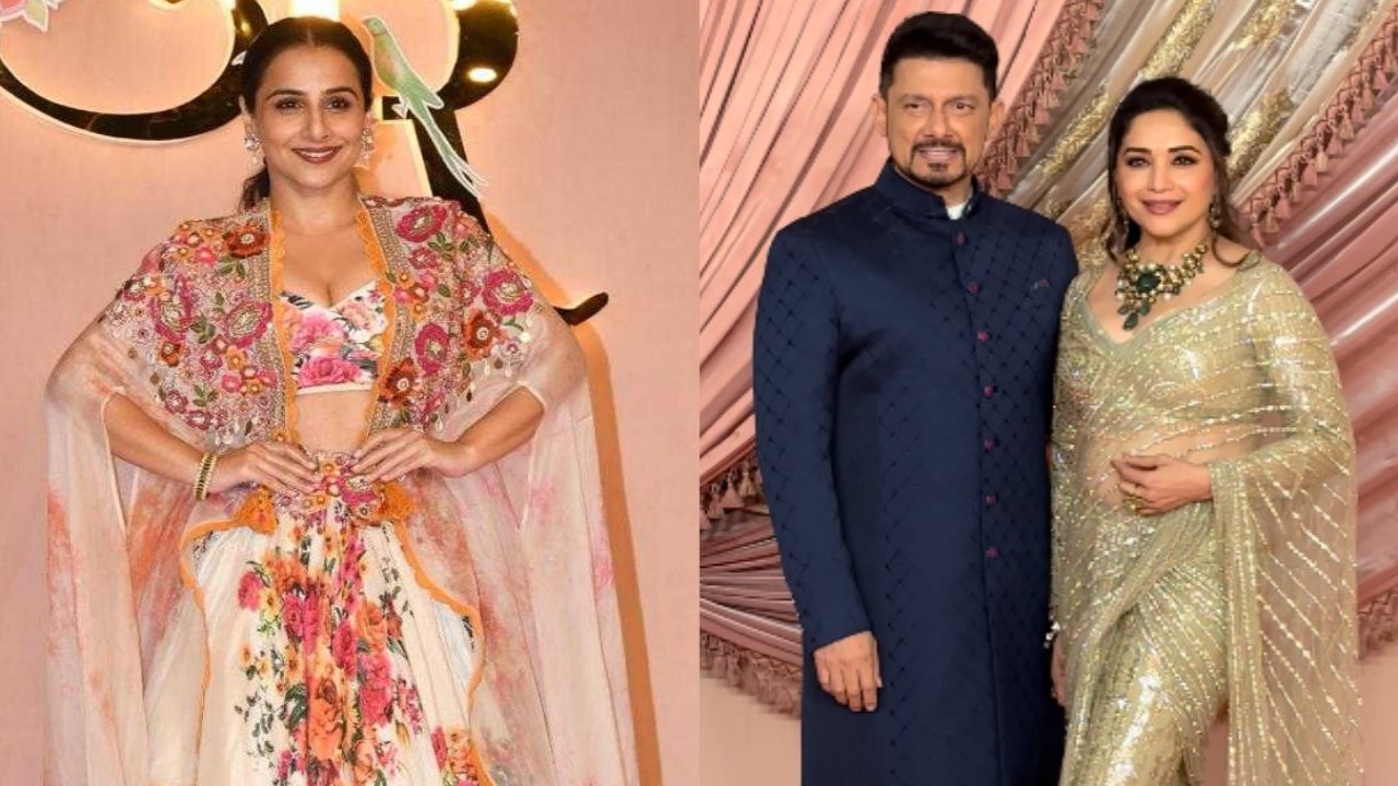 Vidya Balan and Madhuri Dixit aced festive elegance at Anant Ambani-Radhika’s sangeet (PC: Pinkvilla)