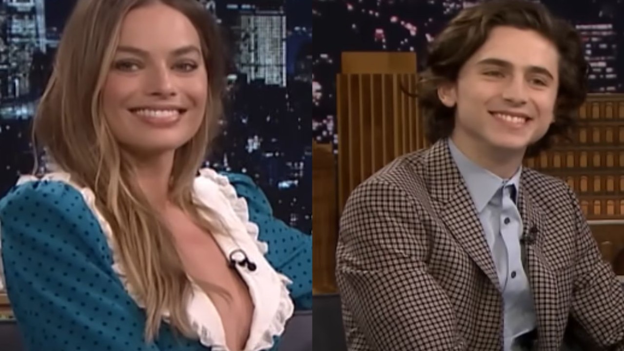 Margot Robbie and Timothee Chalamet (Images via YouTube/The Tonight Show Starring Jimmy Fallon)