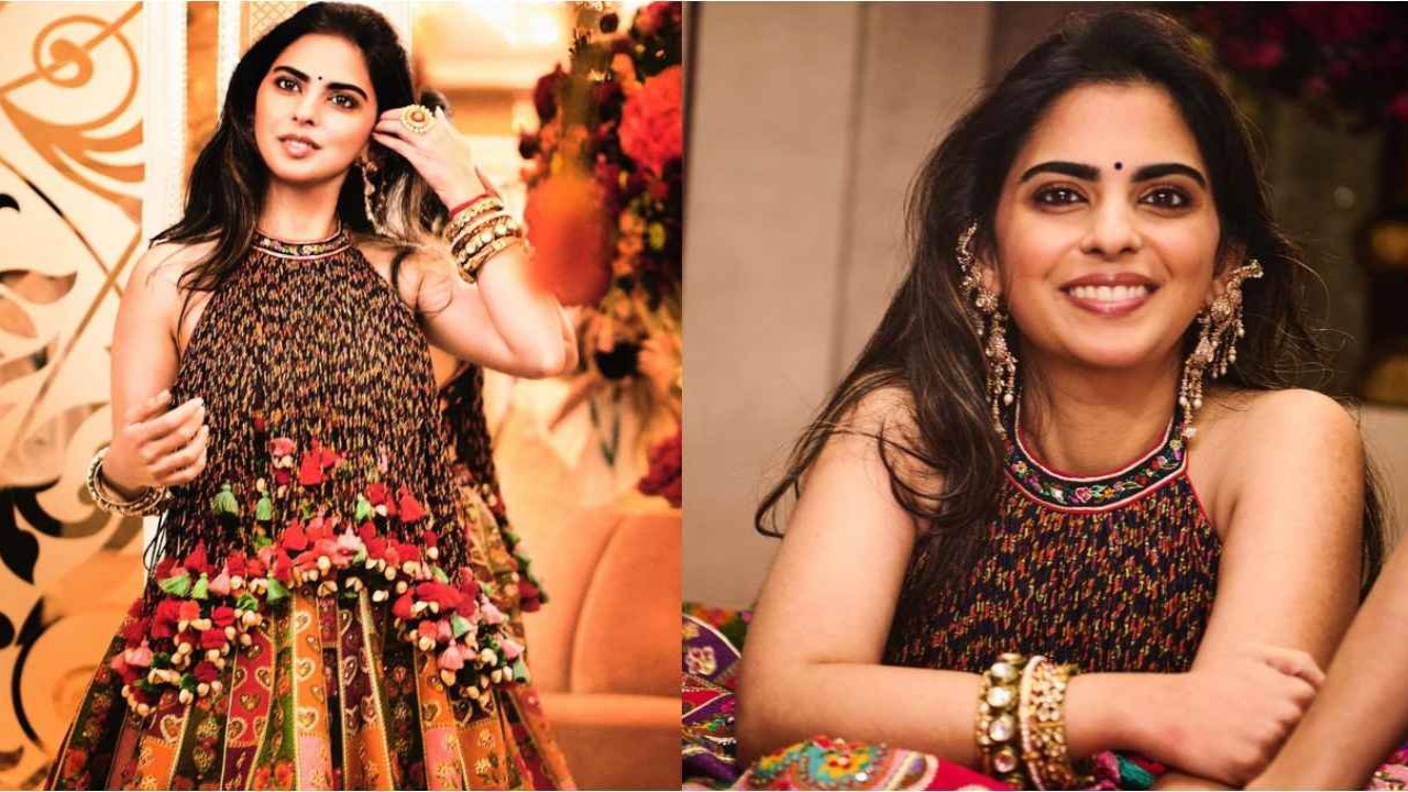 Anant Ambani-Radhika Merchant Haldi: Isha Ambani celebrates power of love in heart-embroidered lehenga and tassel top