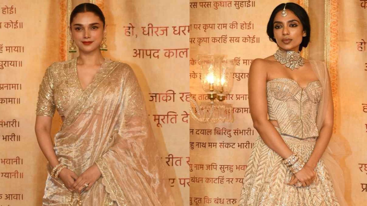 Aditi Rao Hydari, Sobhita Dhulipala, Anant Ambani, Radhika Merchant, Ambani family, ambanis, reception, style, fashion