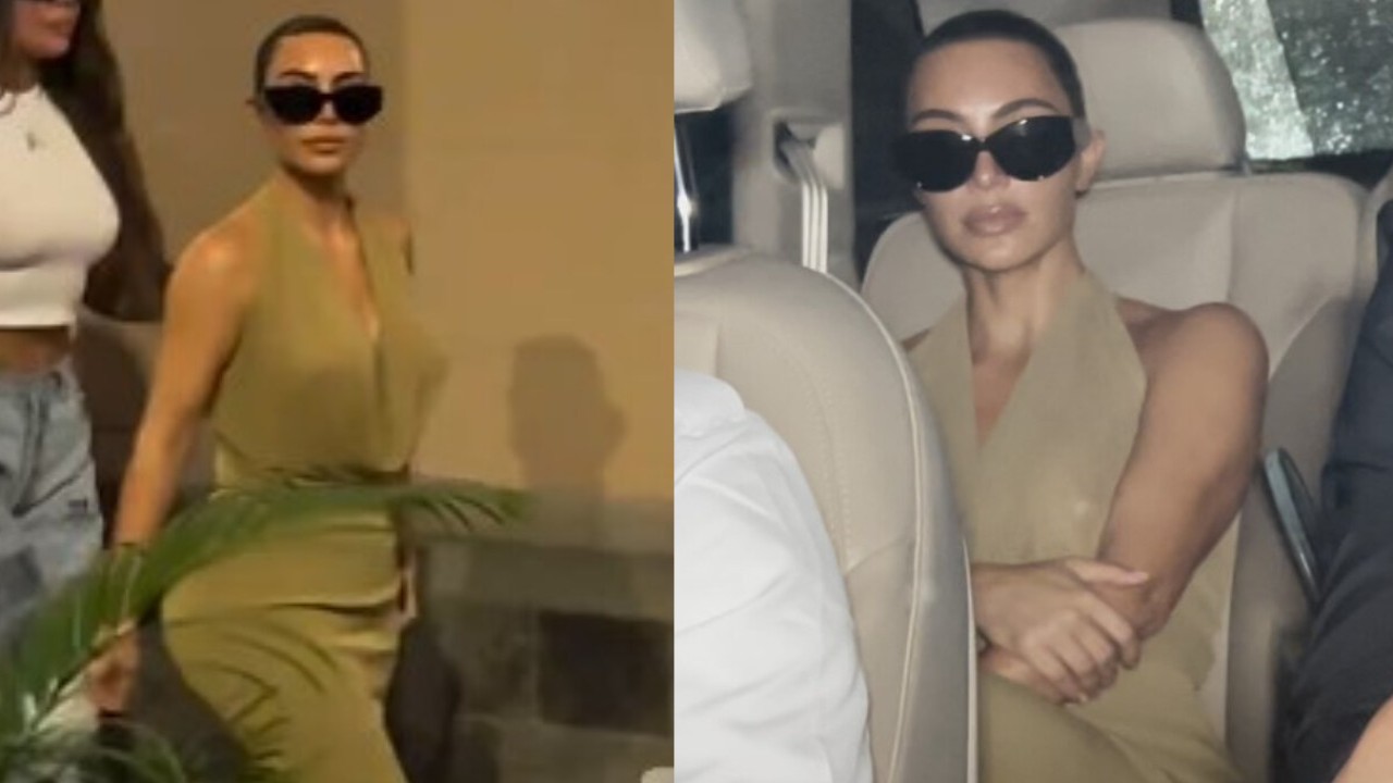 Kim Kardashian sports bodycon dress with sunnies as she arrives in Mumbai