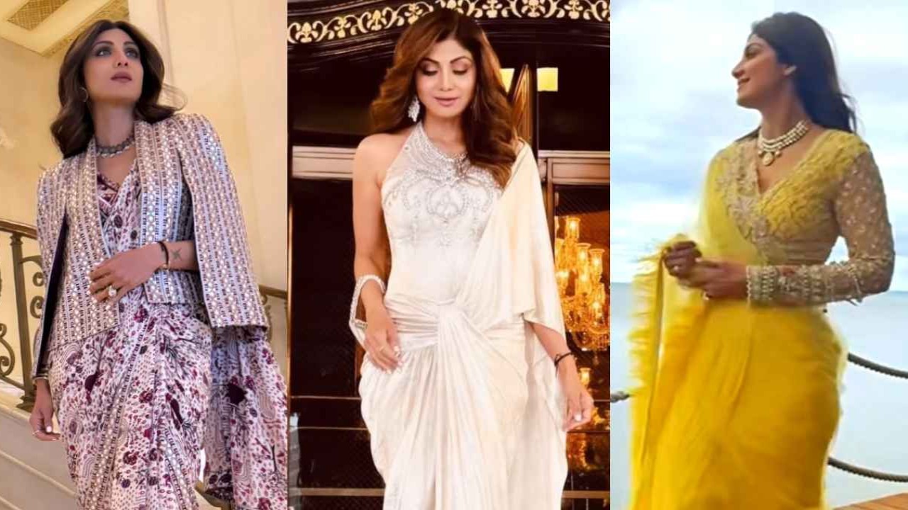Shilpa Shetty Kundra, Saree, saree looks, modern sarees, fusion wear, Hot, Style, Fashion