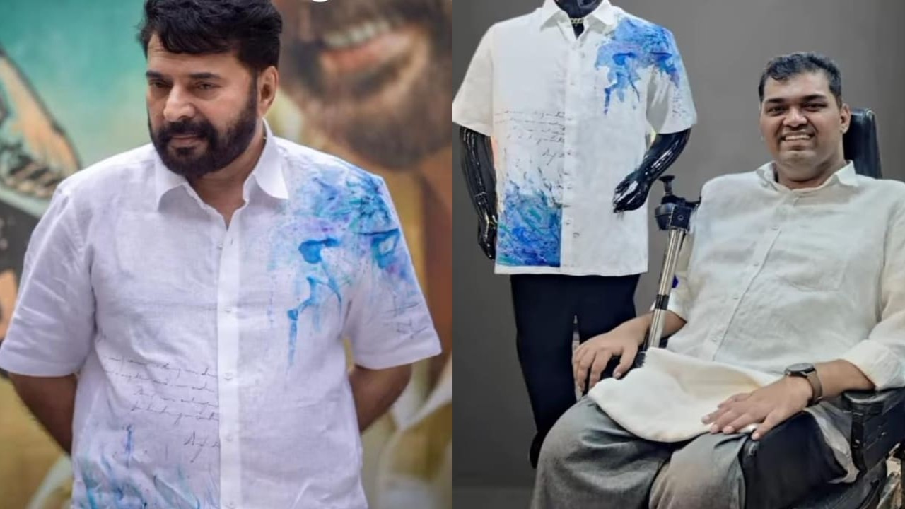 WATCH: Mammootty keeps his promise to a specially-abled fan; wears shirt gifted by him