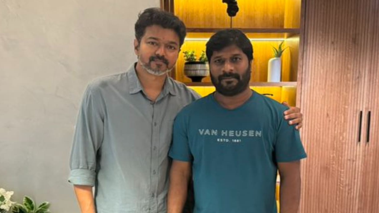 Thalapathy Vijay meets Maharaja director Nithilan after film's success, PICS from ‘enlightening meeting’ go viral