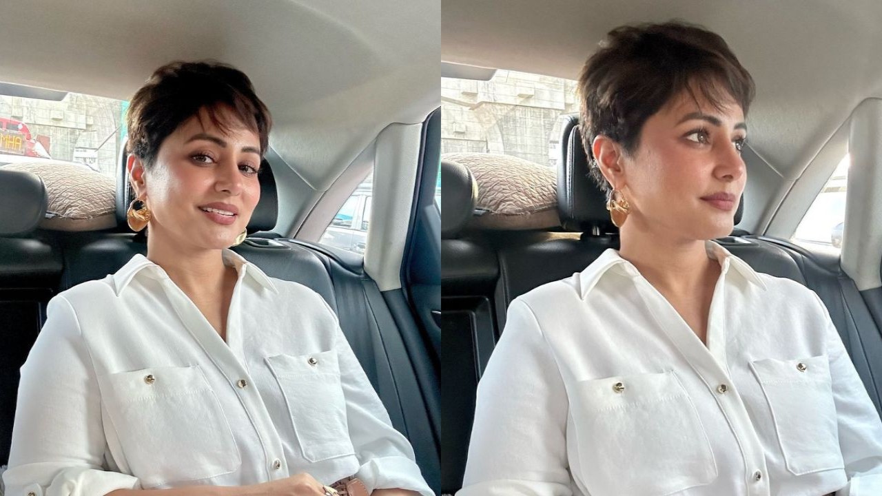 Hina Khan shares pics of having her breakfast in car after 'empty stomach scans' as she fights stage 3 breast cancer