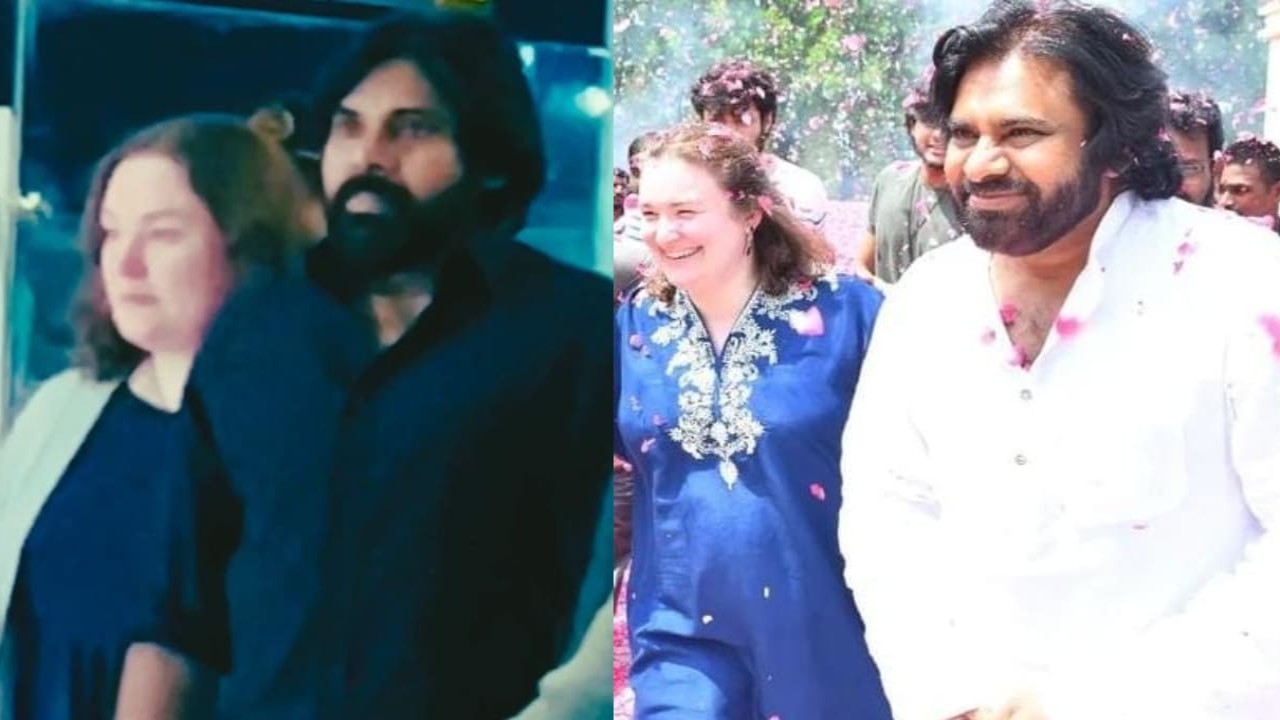 WATCH: Pawan Kalyan and his wife Anna Lezhneva clicked at Hyderabad airport; couple exudes swag in casual yet stylish looks