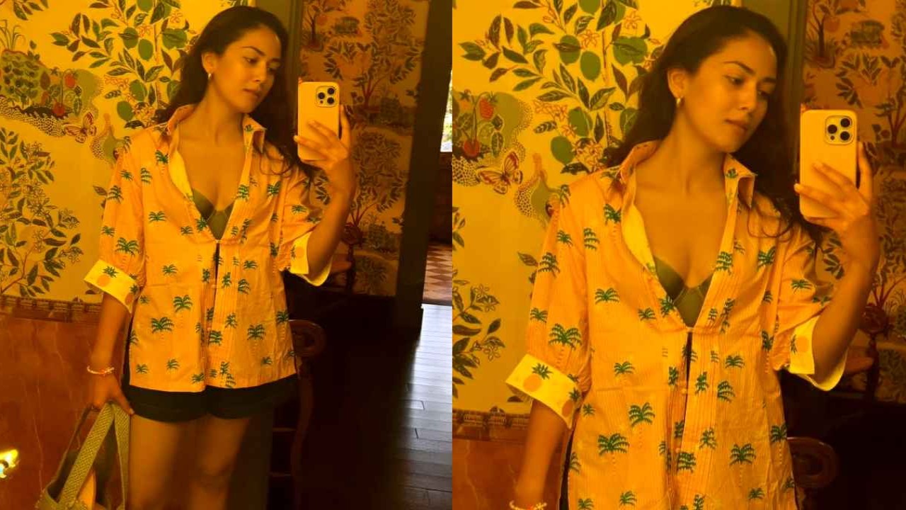 Mira Rajput, Vacation wear, beach wear, shirt, bralette, shorts, style, fashion