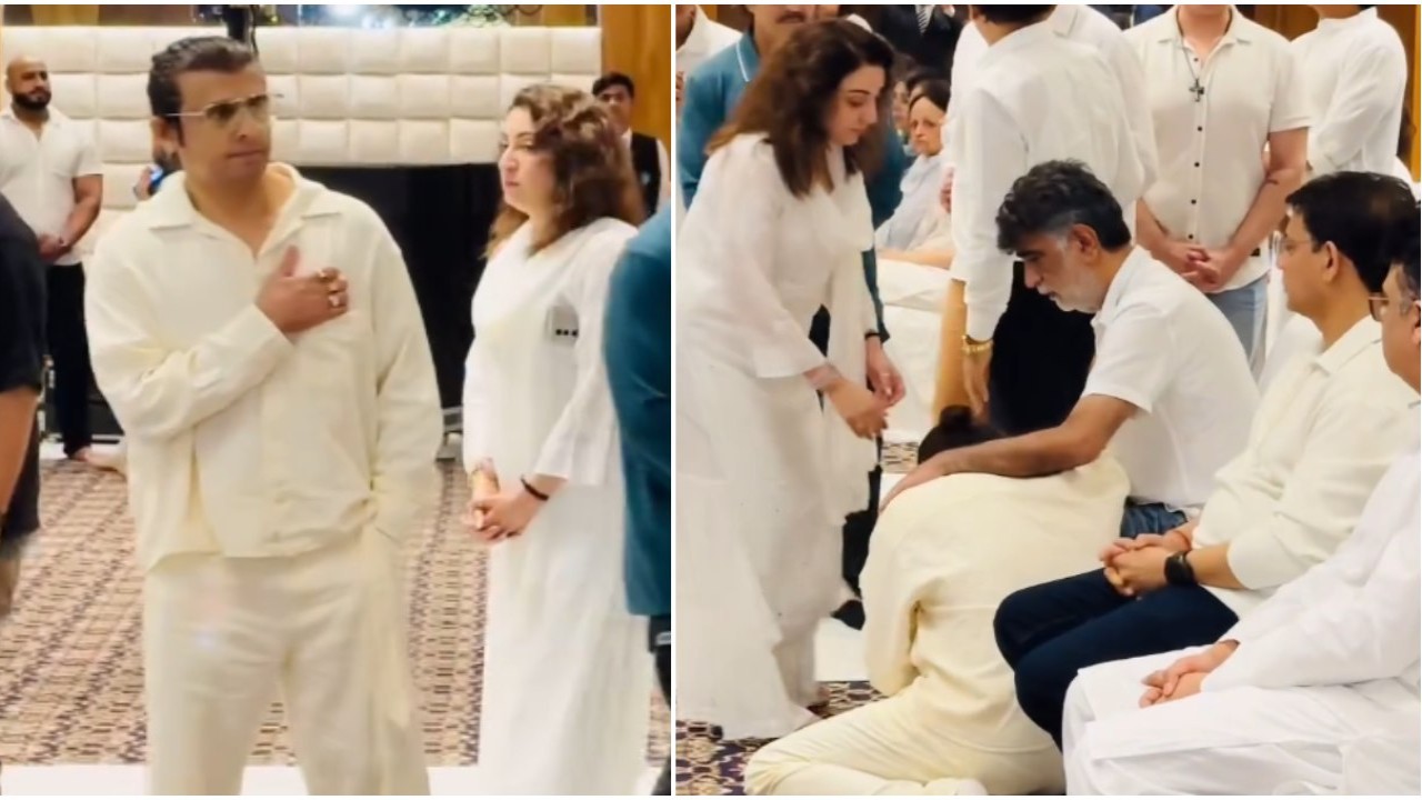 Sonu Nigam gets emotional at Tishaa Kumar’s prayer-meet; Krishan Kumar consoles him as he breaks down in his lap