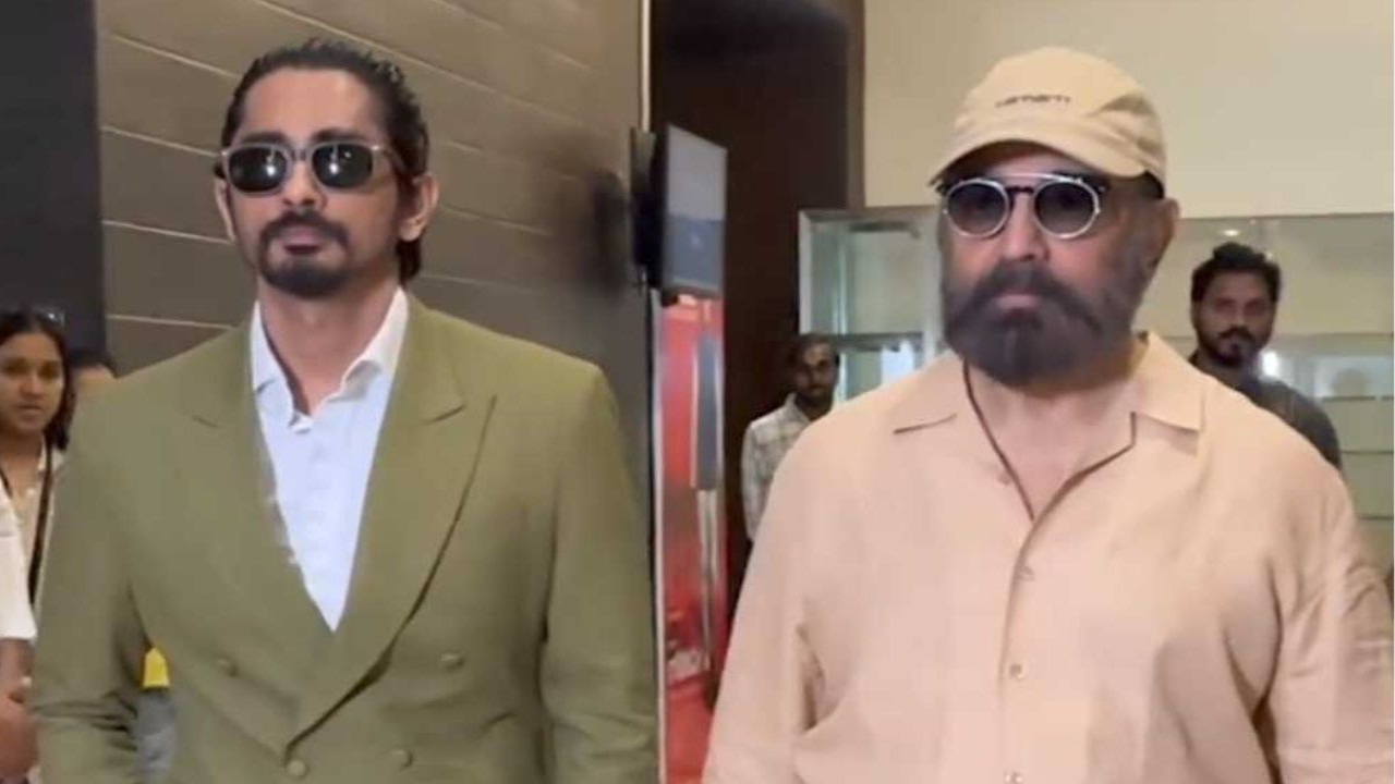 Kamal Haasan and Siddharth exude swag at Indian 2 promotions