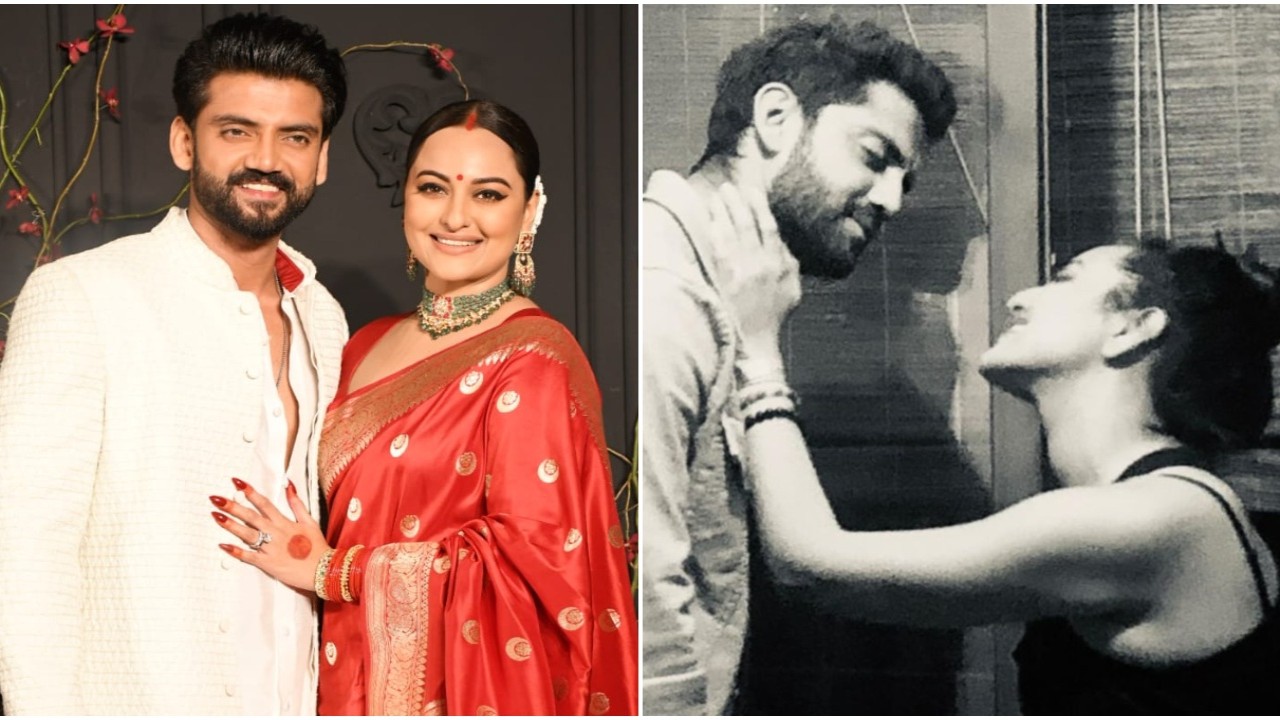 Zaheer Iqbal drops happy throwback pic with wife Sonakshi Sinha from their courtship days; latter goes 'my jaan'