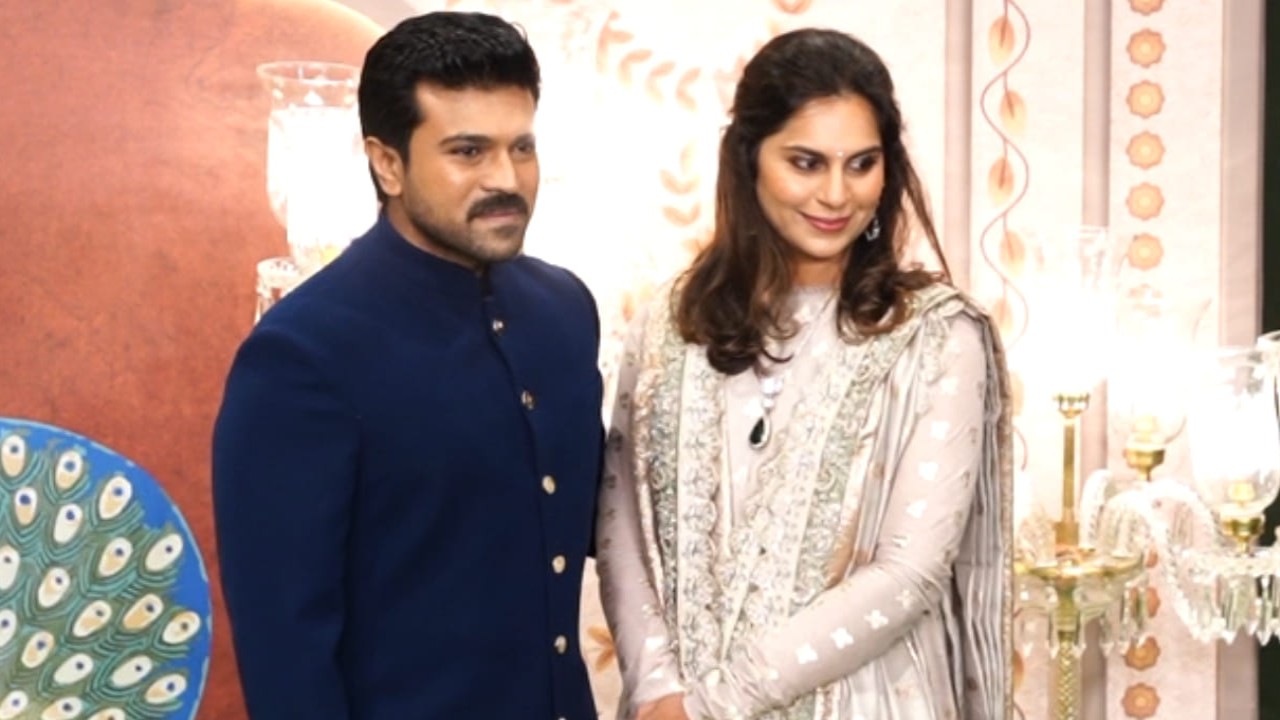 Anant-Radhika Aashirward Ceremony: Ram Charan-Upasana make heads turn in elegant attires