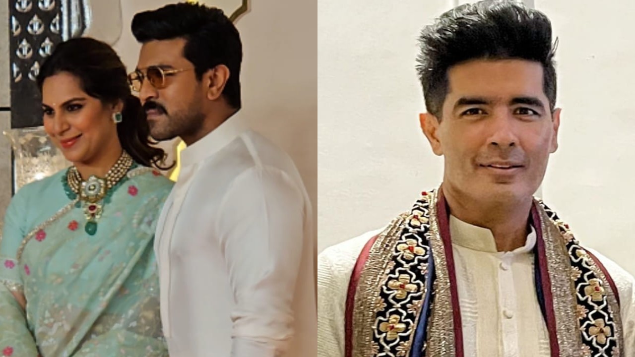 Upasana Konidela thanks Manish Malhotra for her and Ram Charan’s look at Ambani wedding