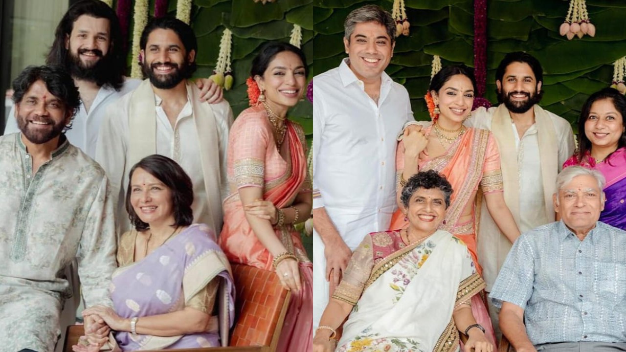 Inside PICS: Naga Chaitanya’s mom Lakshmi Daggubati, Nagarjuna-Amala Akkineni, Akhil and Sobhita Dhulipala’s parents share family moments on engagement day