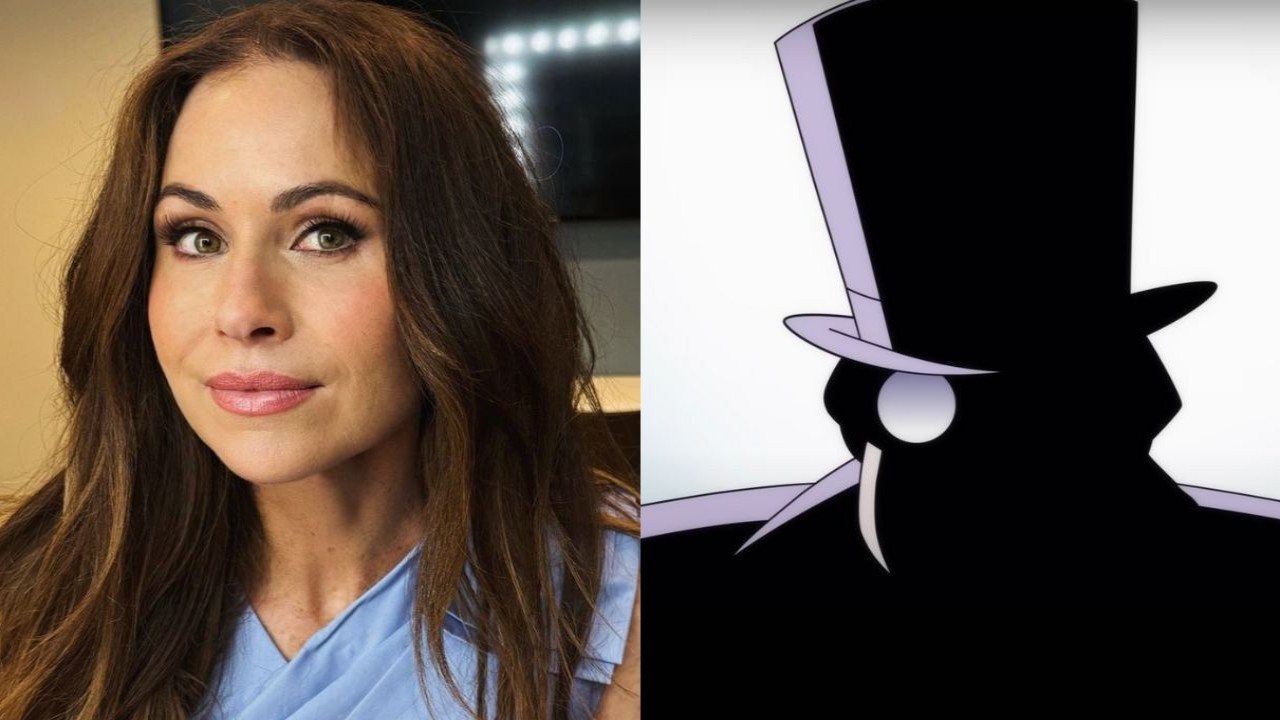 Minnie Driver and The Penguin (Instagram/@driverminnie/YouTube/Batman: Caped Crusader Trailer)