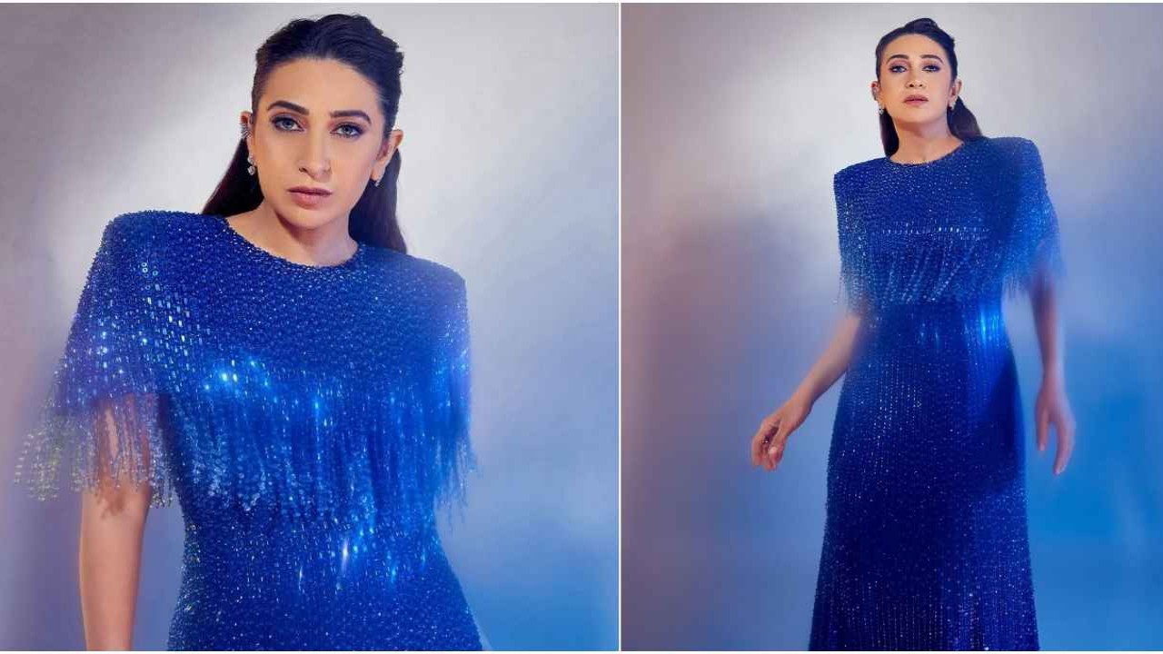 Karisma Kapoor, party wear, party style, prarty, gown, shimmery, hot, bollywood, Style, Fashion