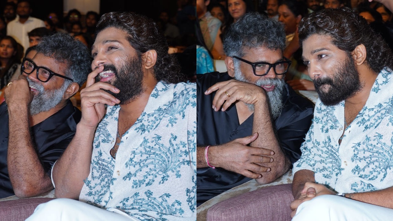 Allu Arjun and Sukumar's camaraderie at Maruthi Nagar Subramanyam pre-release event rubbishes all rift rumors