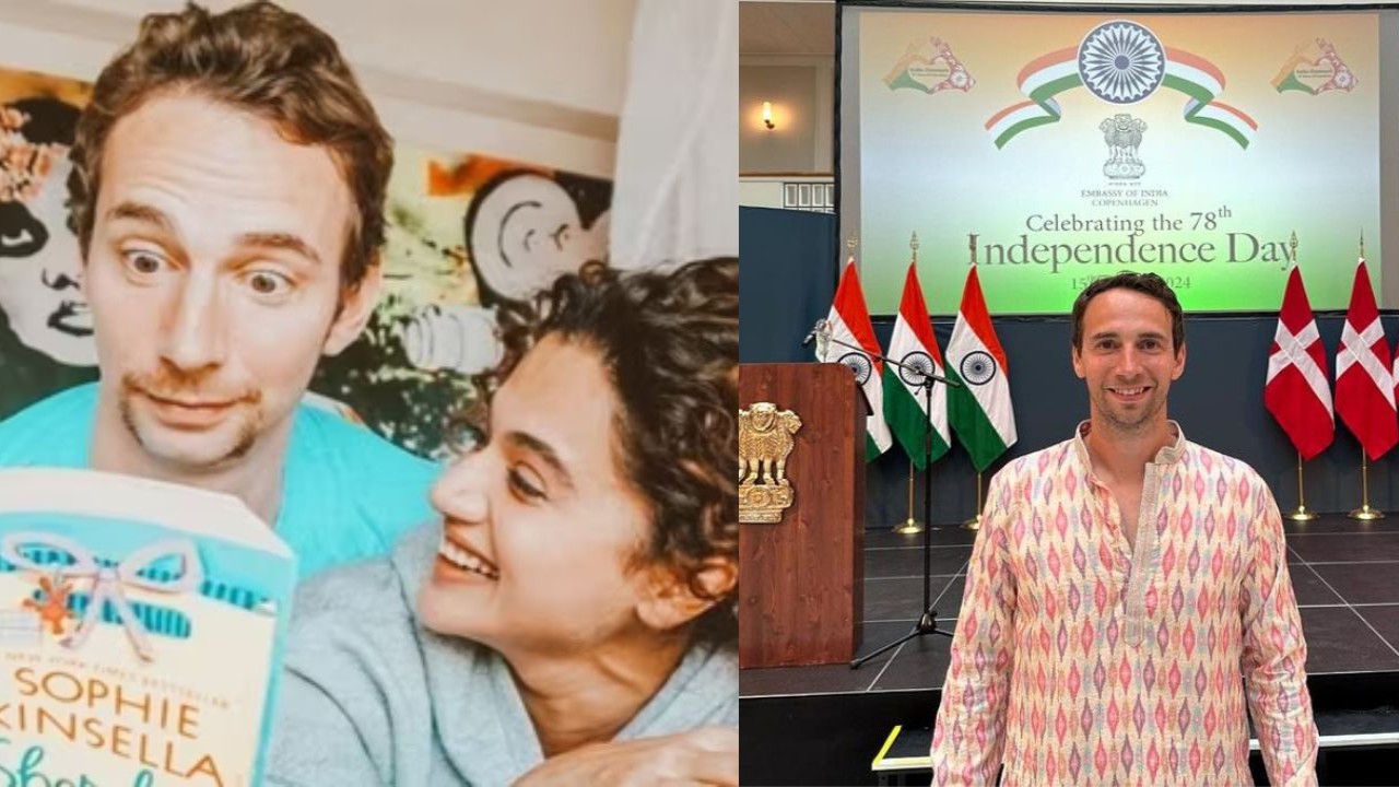 Taapsee Pannu wants husband Mathias Boe to do THIS by next Independence Day as he poses with Indian national flag: You have to make a reel singing…’