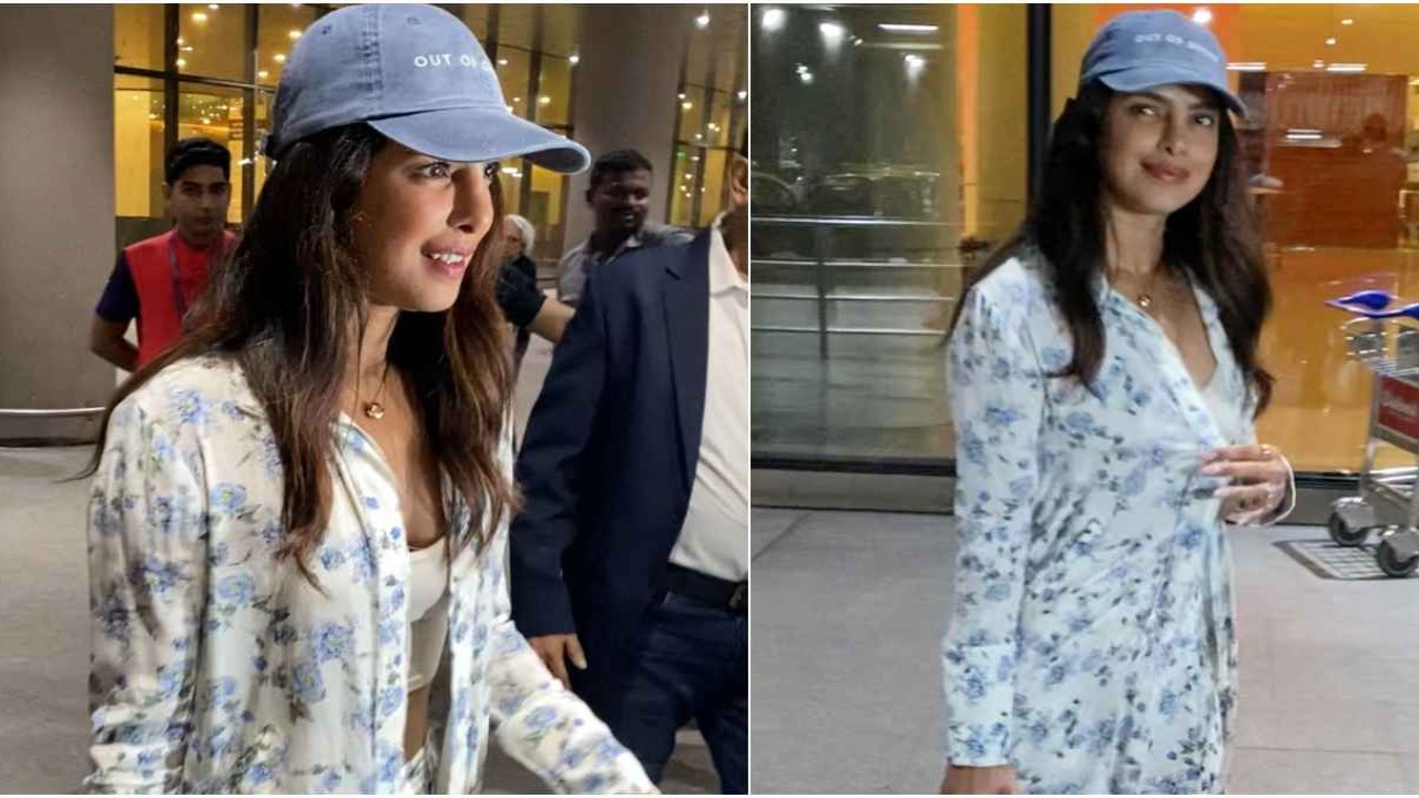 Priyanka Chopra Jonas, airport, airport style, airport wear, co-ors set, floral, Style, Fashion