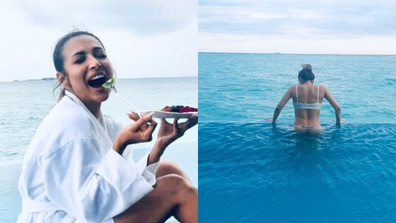 Malaika Arora is setting the 'salty n blue' water on fire as she drops PIC in white bikini; Ananya Panday, Huma Qureshi react