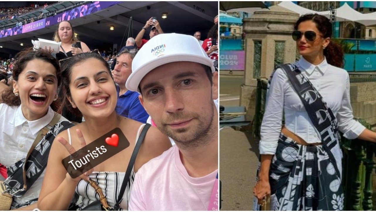 PIC: Taapsee, Mathias and Shagun get into 'tourists' mode as they enjoy Paris Olympics 2024 together