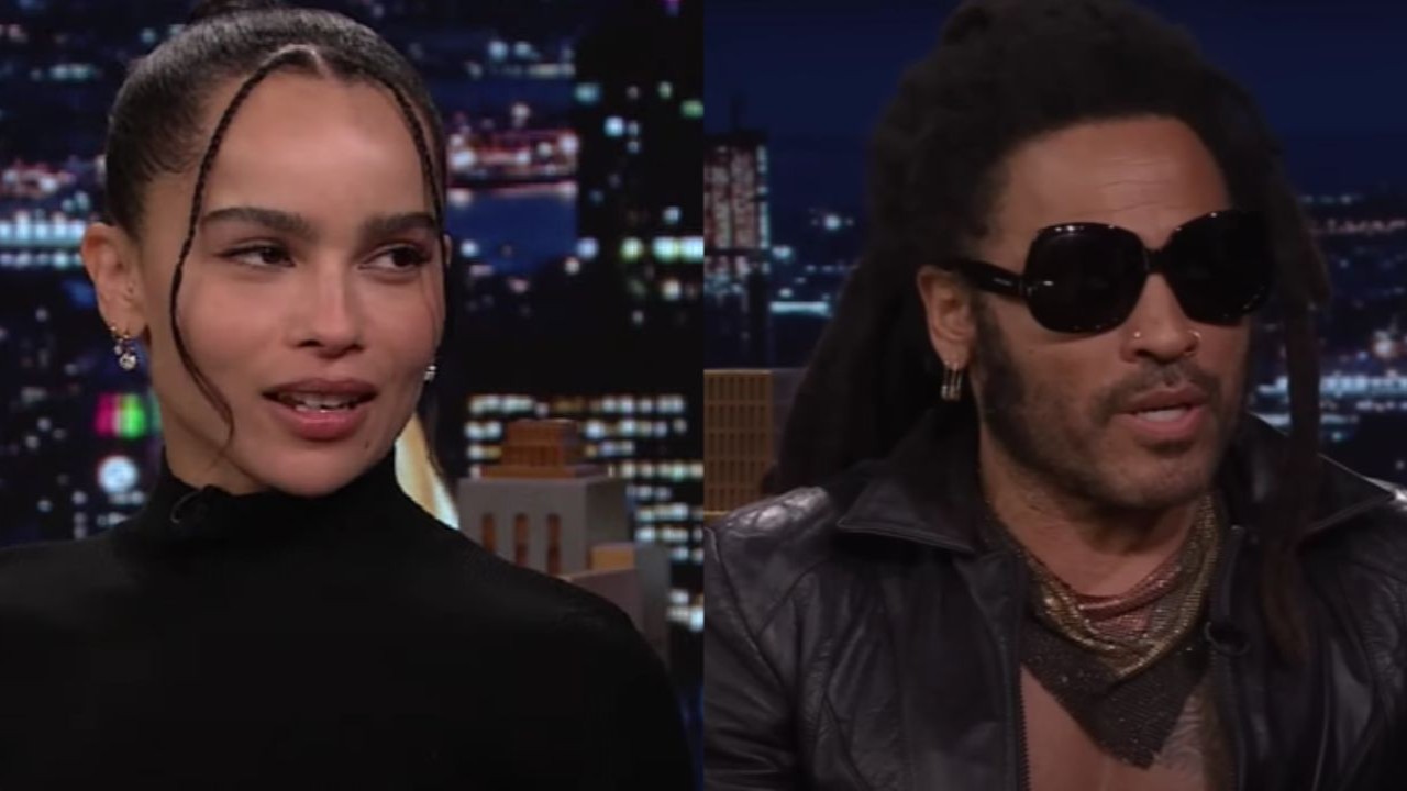 Zoe Kravitz and Lenny Kravitz (Images via YouTube/The Tonight Show Starring Jimmy Fallon)