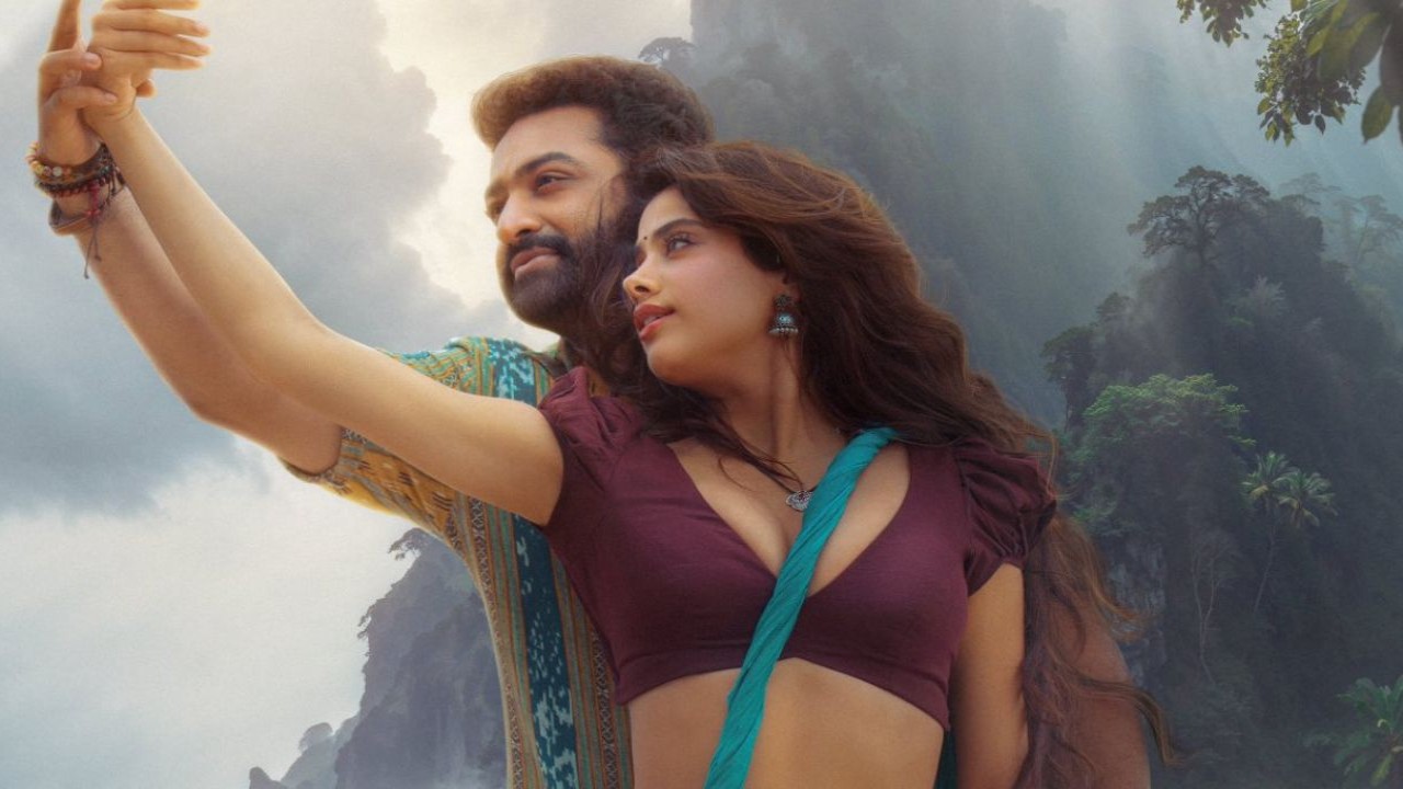  Devara second single’s new poster: Jr NTR and Janhvi Kapoor look dreamy and lost in love