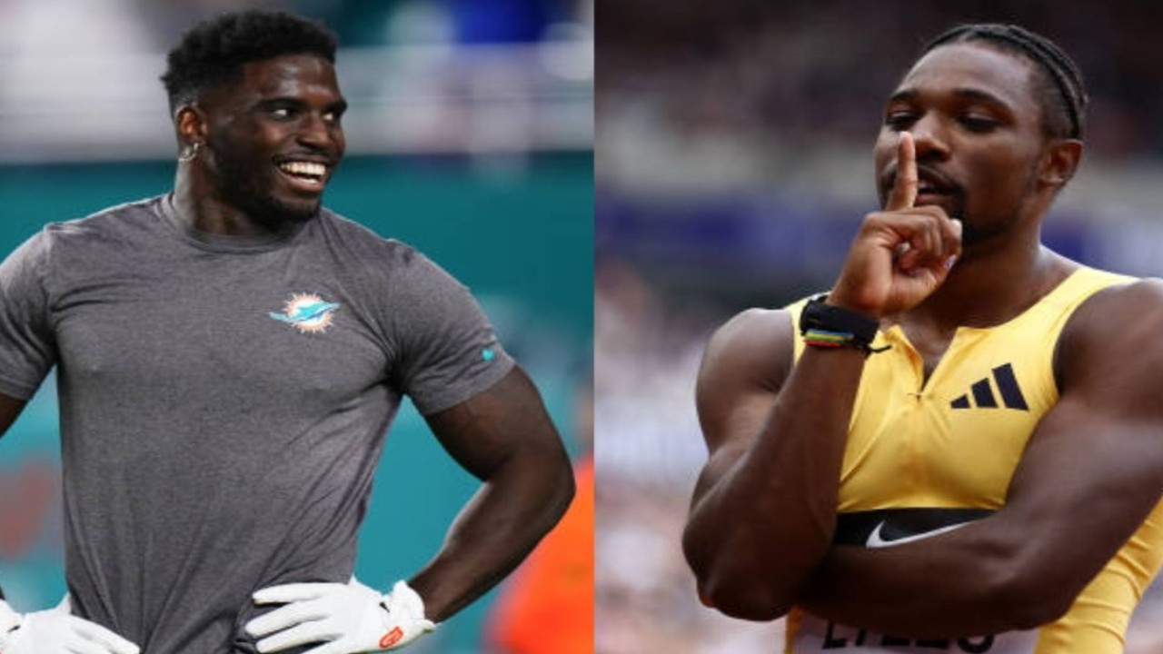 Tyreek Hill and Noah Lyles (Getty Images)