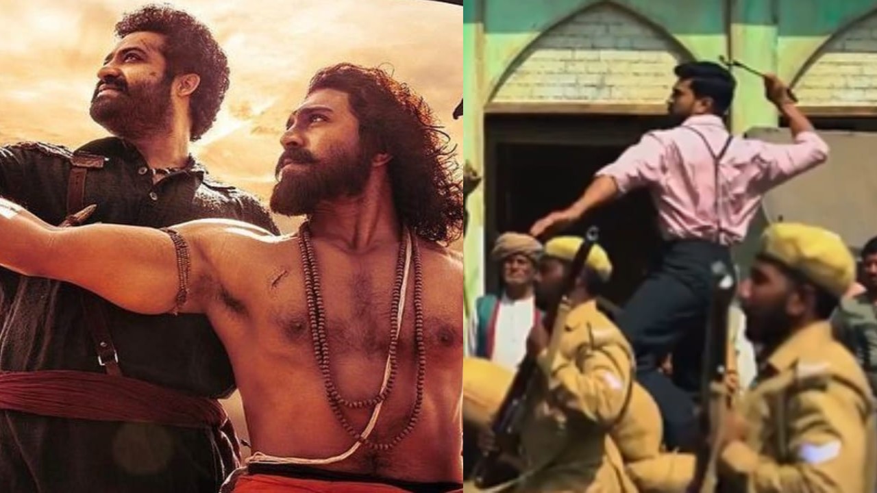 RRR deleted scene: Ram Charan channels his inner Raju as he gets into action mode on sets under SS Rajamouli's direction, video goes viral