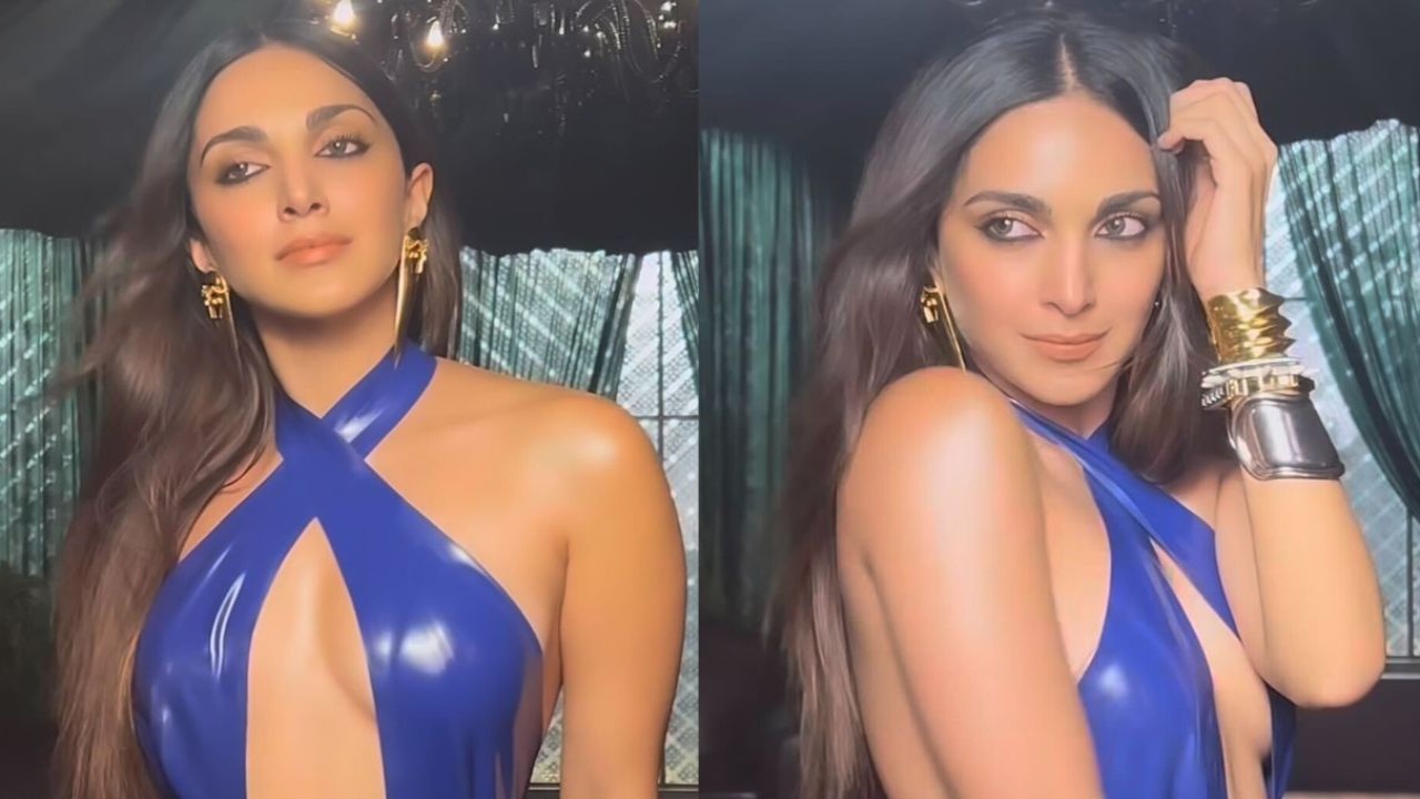 Kiara Advani starts weekend on electrifying note in blue latex jumpsuit (PC: Kiara Advani Instagram)