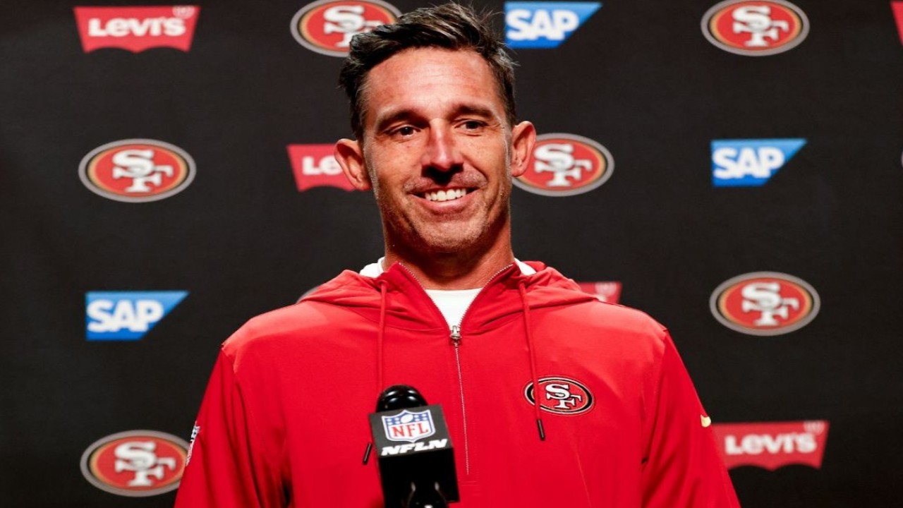 Kyle Shanahan used Christian McCaffrey and Olivia Culpo’s wedding to prove his strong work ethic