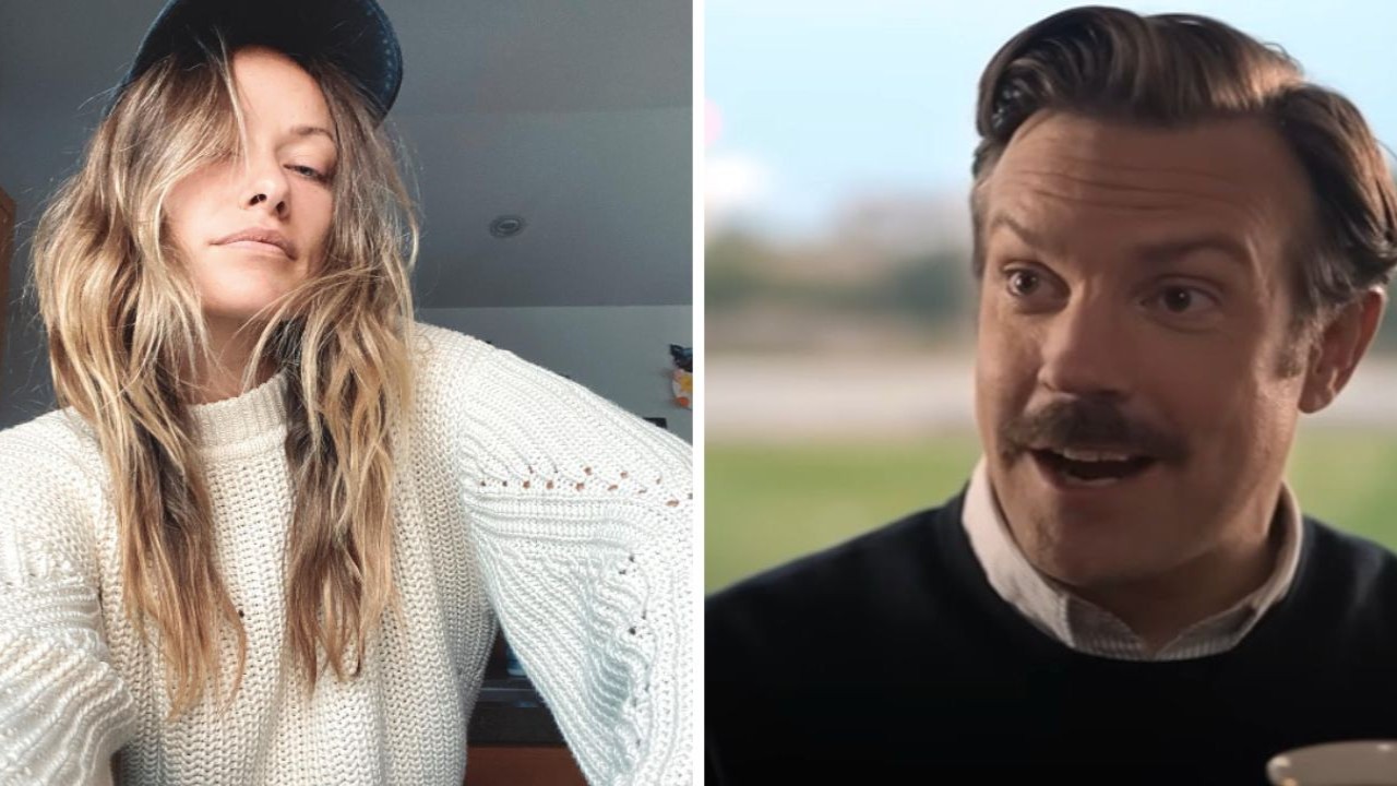 Olivia Wilde ( Instagram) and  Jason Sudeikis (via YouTube/ Apple TV)