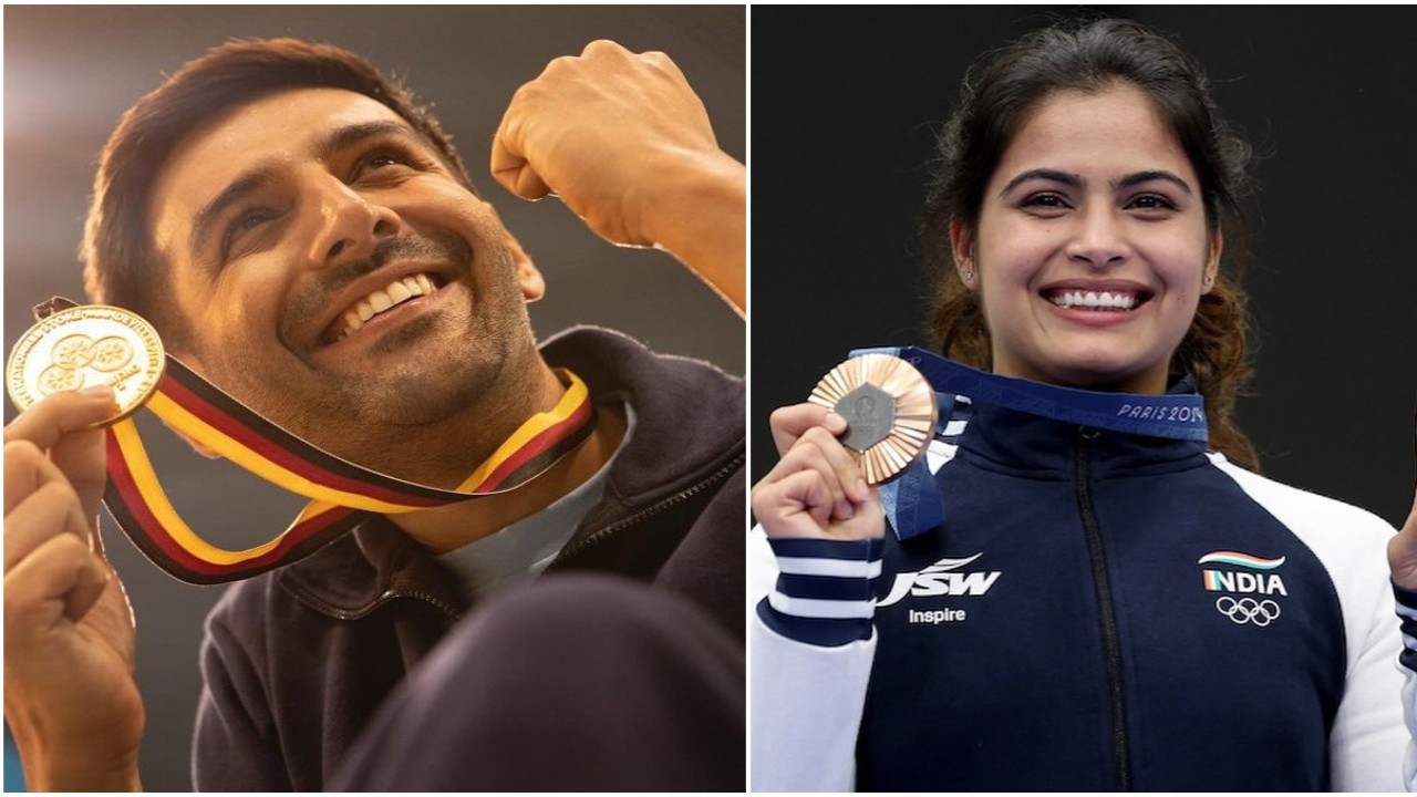 Kartik Aaryan reacts to Olympic winner Manu Bhaker’s review of Chandu Champion