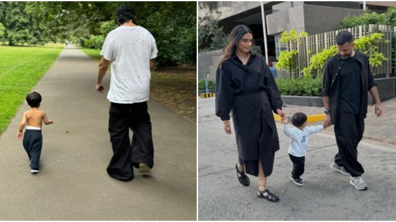 PICS: Sonam Kapoor-Anand Ahuja’s son Vayu strolls in London’s park with uncle Harsh Varrdhan Kapoor