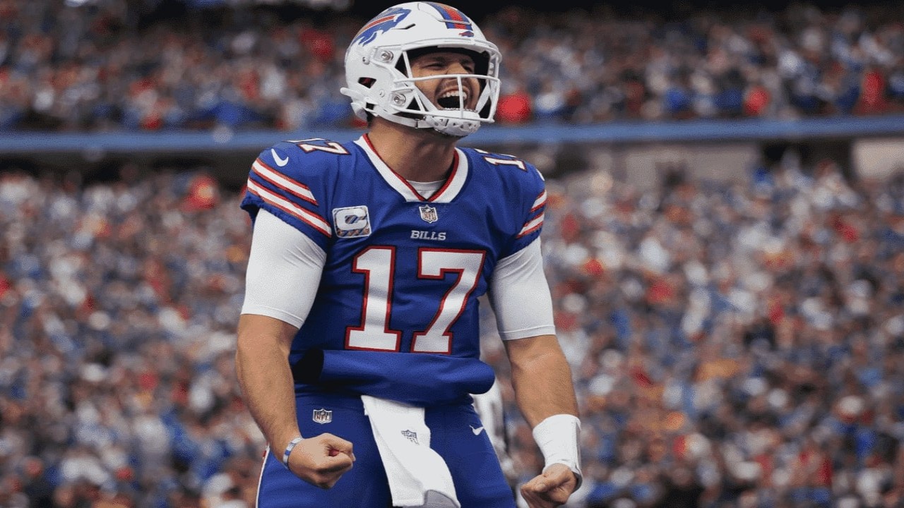 Josh Allen Spotted in Black Helmet, Walking Field to Play Catch With Kids at Bills Scrimmage